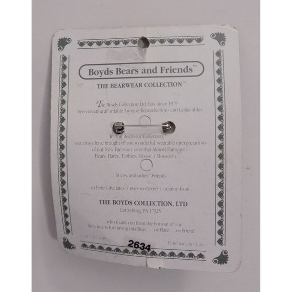 Boyds Bears Bearwear Brooch Lapel Pin 95 The Sisters Bows Vintage - 2634 - Picture 2 of 3